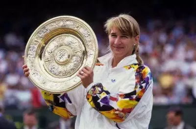 Steffi Graf com o título de Wimbledon