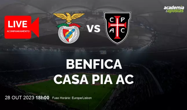 🔴BENFICA X CASA PIA ( EM DIRETO ) LIGA PORTUGAL BETCLIC