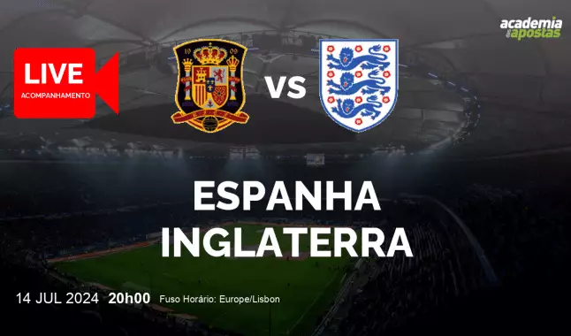 Espanha Inglaterra livestream | Campeonato Europeu | 14 julho 2024